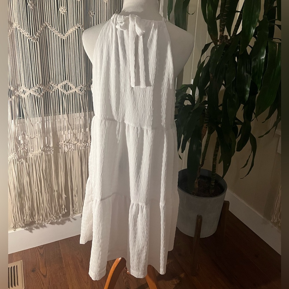 Linen Blend Racerback Dress - Picture 4 of 4